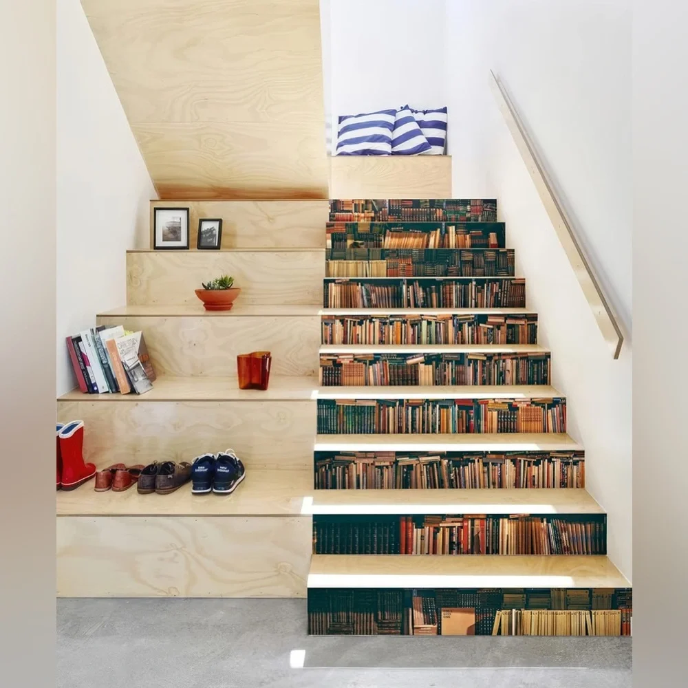 🌟BOGO 50% off🌟 Staircase book library Pattern Self-Adhesive Contact Paper